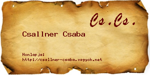 Csallner Csaba névjegykártya